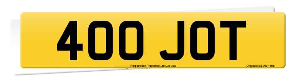 Registration number 400 JOT